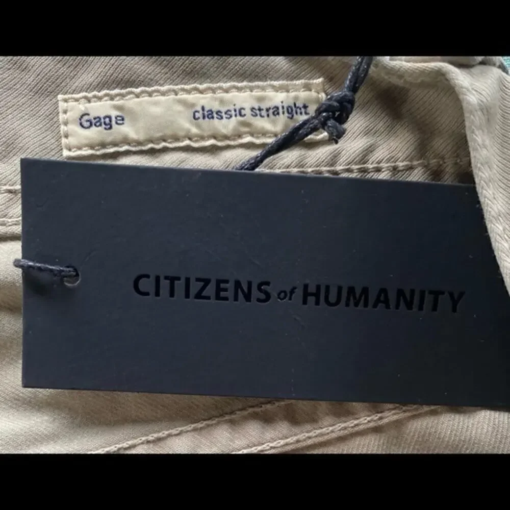 Citizens of‎ Humanity Gage Classic Straight Vintage Khaki Tan Jeans Size 40 NWT